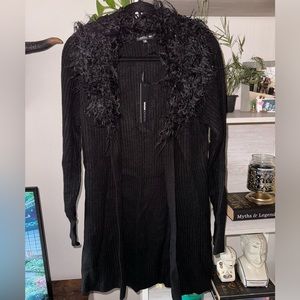 Fashion Nova winter cardigan with fur collar